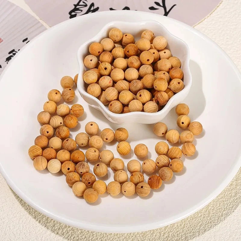50 Pcs/lot Natural Black Sandalwood Bead Round Loose Spacer Buddha Wooden Bead For Jewelry Making Diy Necklace Bracelet Supplies