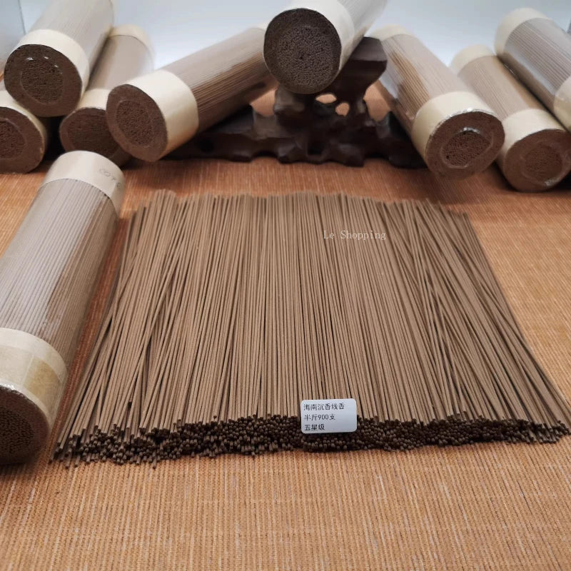 250g Natural Agarwood Stick Incense/Hainan Nha Zhuang Joss Sticke Temple Worship Buddha Offering Incense in The Home Indoor