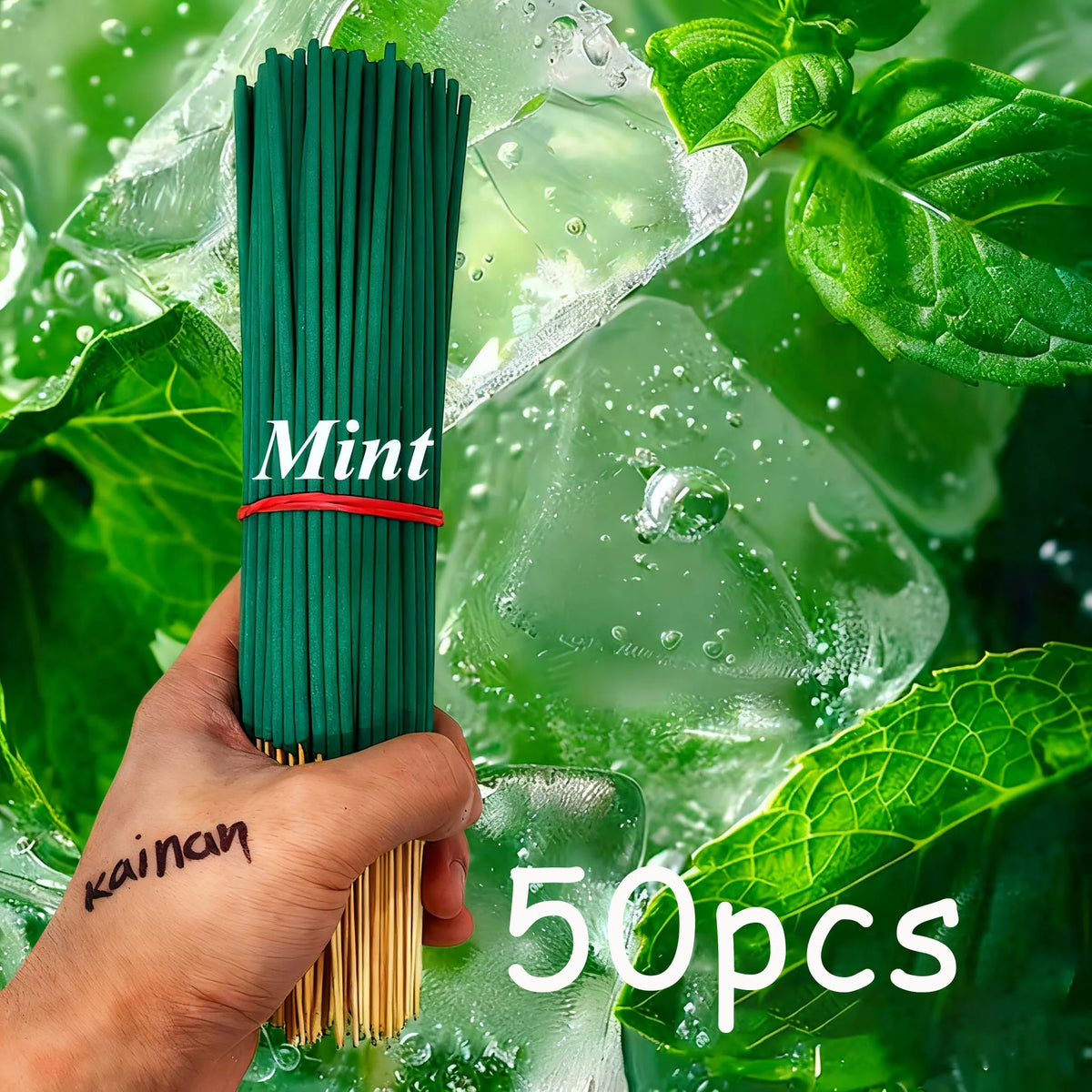 Fresh Mint Aromatherapy Stick, Mint Helps to Refresh the Mind and Improve Air Circulation, Suitable for Yoga and Meditation, Home, Living Room, Tea Room, Hotel, Outdoor Activities, Easy to Carry