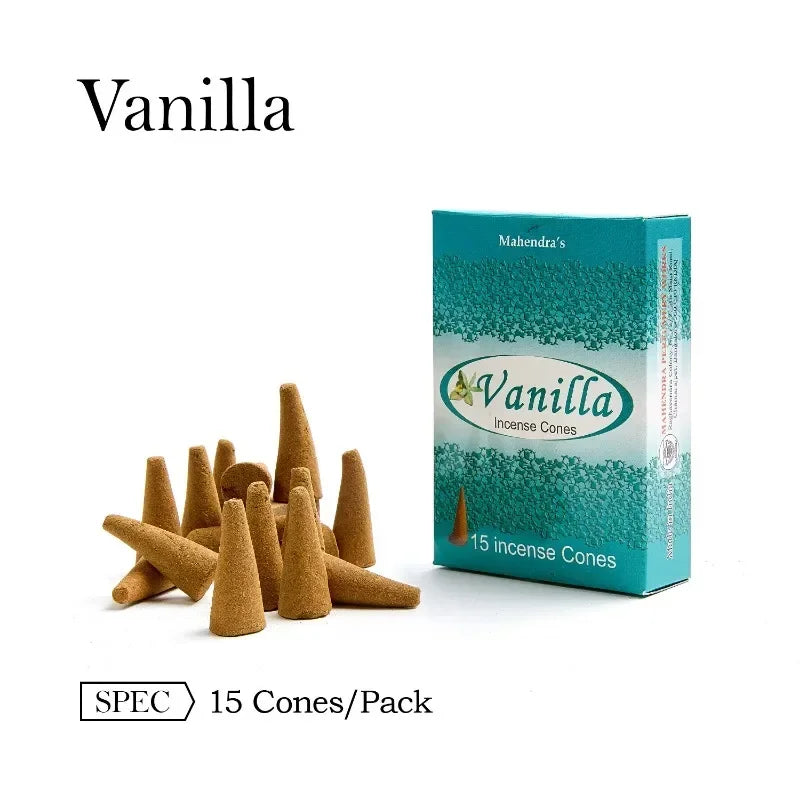 Mahendra Incense Cones Sandalwood Lavender Vanilla Meditation Staberry Jasmine Cones Tower Aromatherapy for Air Purification