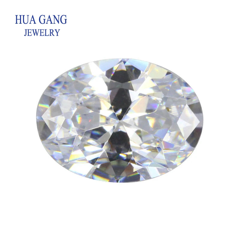 5A CZ Oval Shape Size 2x3mm~13x18mm Synthetic Gems Cubic Zirconia For Jewelry, White Garnet Black Golden Yellow Amethyst