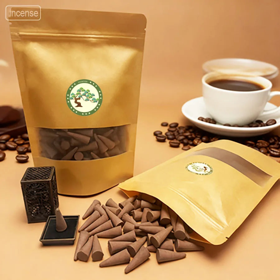 200pcs, Coffee Flavored Incense Tower Fragrance, A Long-Lasting Aroma Suitable for the Scene, Perfect for Holiday Gifts