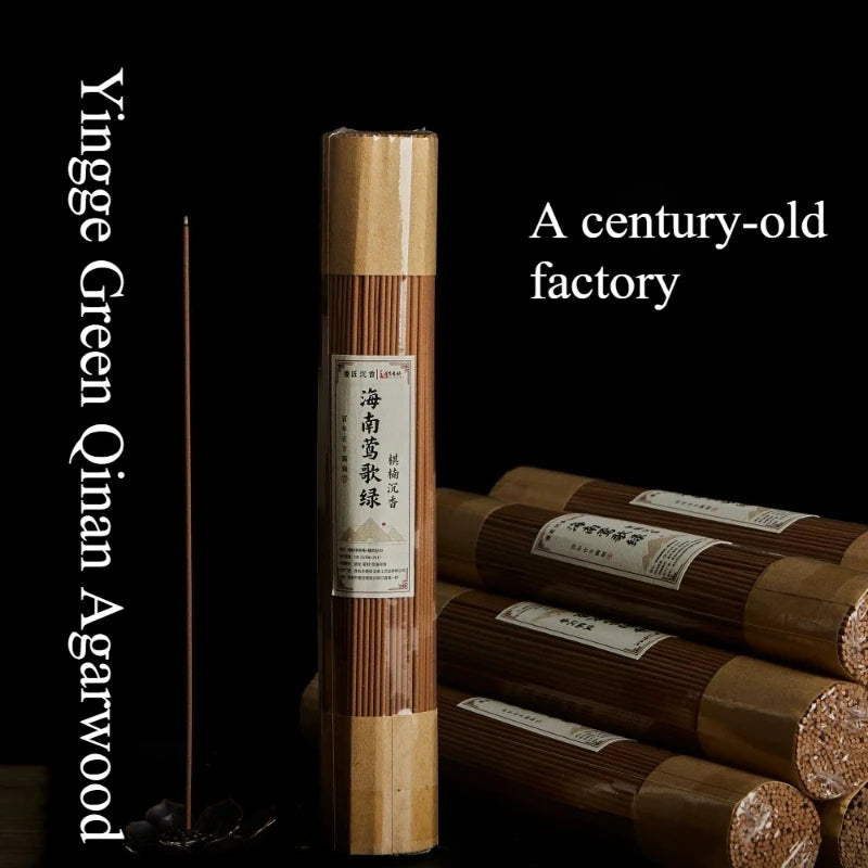 Yingge Green Qinan Agarwood Stick Incense Relax Mind A Sweet Floral Aroma Soothe Bedroom/Yoga Room Clean Air Stick Incense