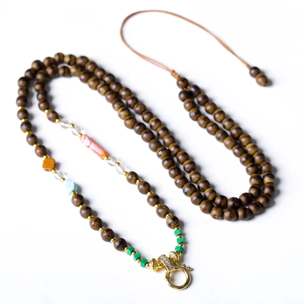 Handwoven First Grade Butter Agarwood Universal Pendant Cord New Chinese Style Wooden Hanging Rope for Women Gifts