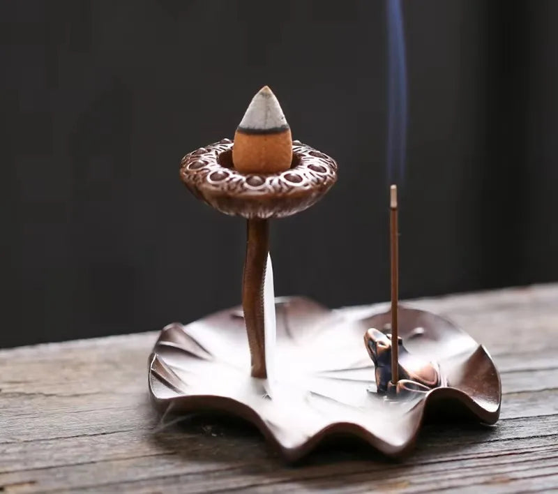 20 pcs Natural Indian Cone Insence Lavender Waterfall Reflux Tower Incense for Backflow Burner Home Tea Room Hotel Fragrance 아로함