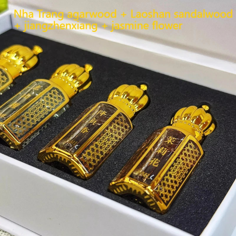Agarwood Essential Oil 6ml * 4 Bottles Gift Box/Pure Essential Oil Indoor Household Air Purification To Remove Odor Calm Nerves