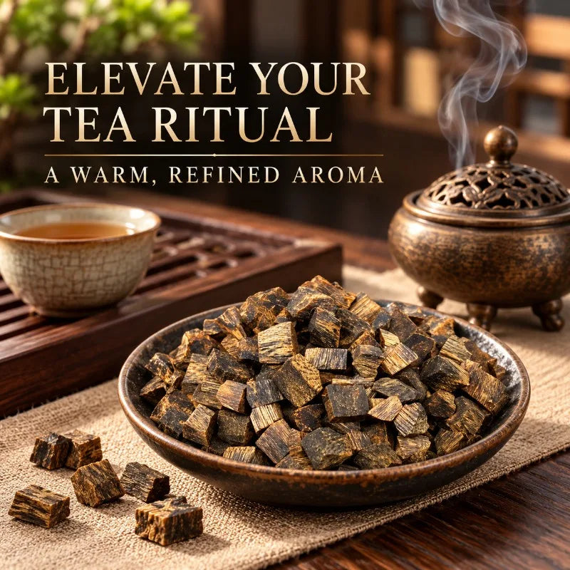 50g High Oil Qinan Agarwood Incense Granules, Aged Wood Chips for Incense Burner, Floral Fruity Honey Aroma