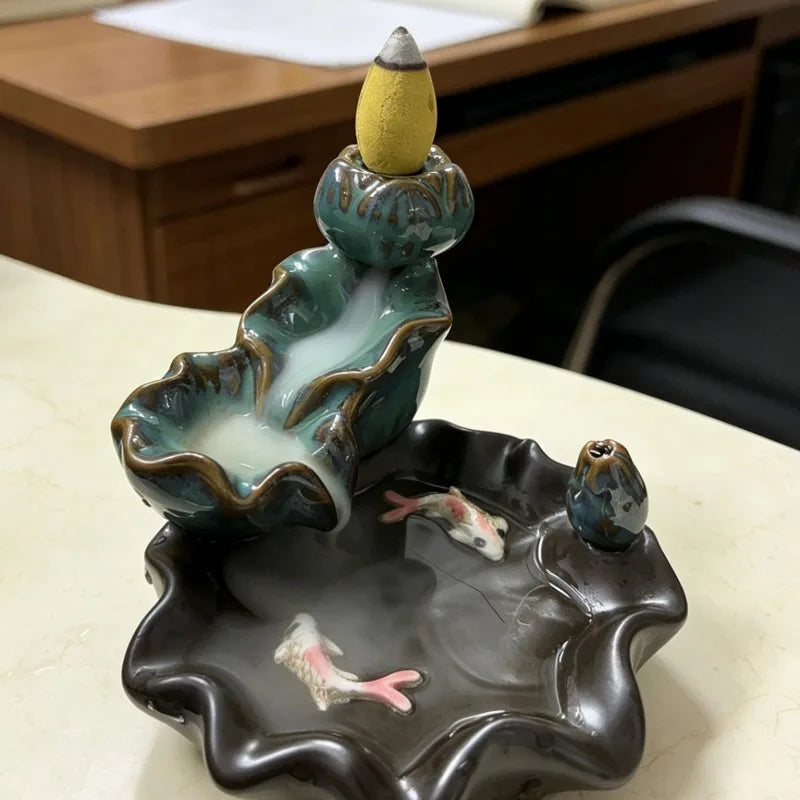 30/100 Pcs Backflow Incense Cones – Mixed Smoke Waterfall Reverse Flow Incense for Burner, Home Spa