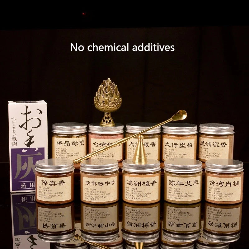 20g Natural Plant Powdered Incense/Nha Trang Agarwood Sandalwood Osmanthus Make Conical Incense Incense Beads Raw Materials