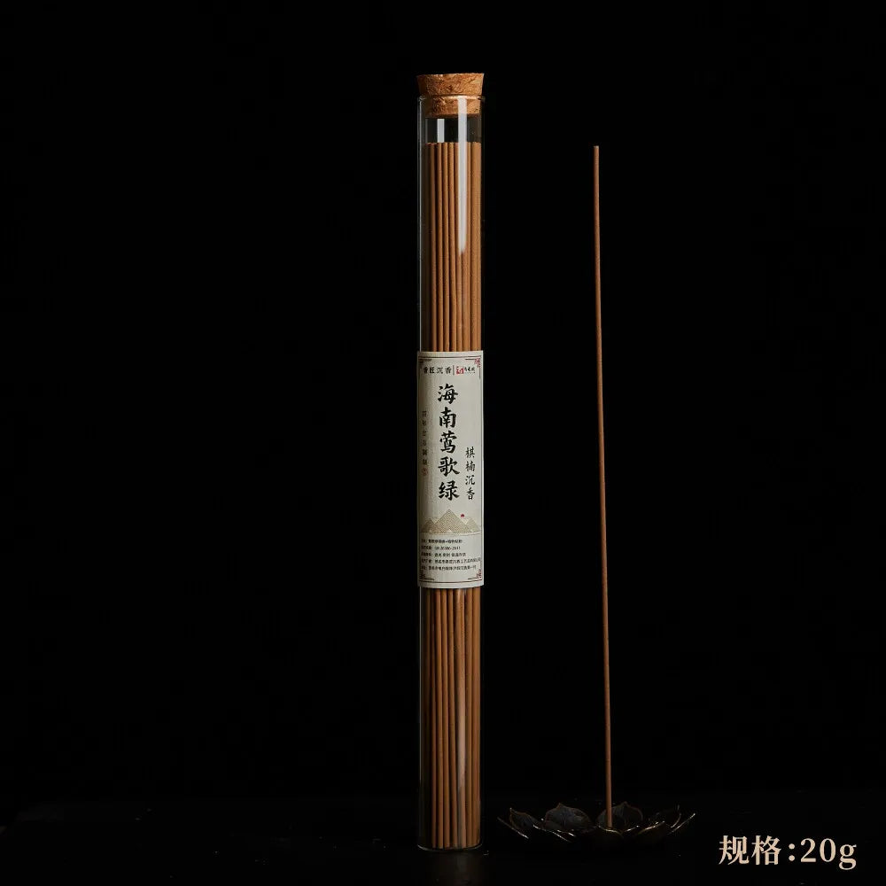 Yingge Green Qinan Agarwood Stick Incense Relax Mind A Sweet Floral Aroma Soothe Bedroom/Yoga Room Clean Air Stick Incense