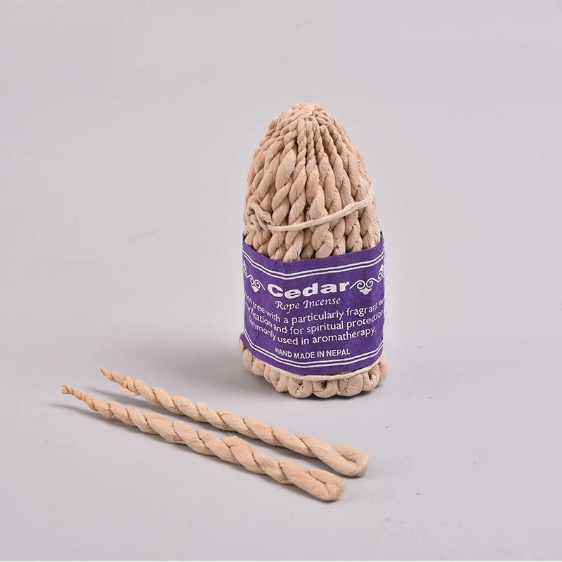 50pcs Nepal Large Rope Incense Handmade Sandalwood Frankincense DIY Yoga Meditation Relieve Stress Help Sleep Aromatherapy