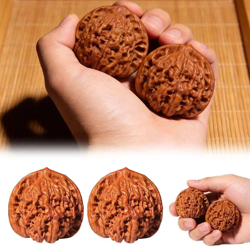 New Wenwan Walnuts Walnut King Yong Kirin Pattern Official Hat Four-Tiered Lion Head Fine Pairing High Polished Decor Gifts