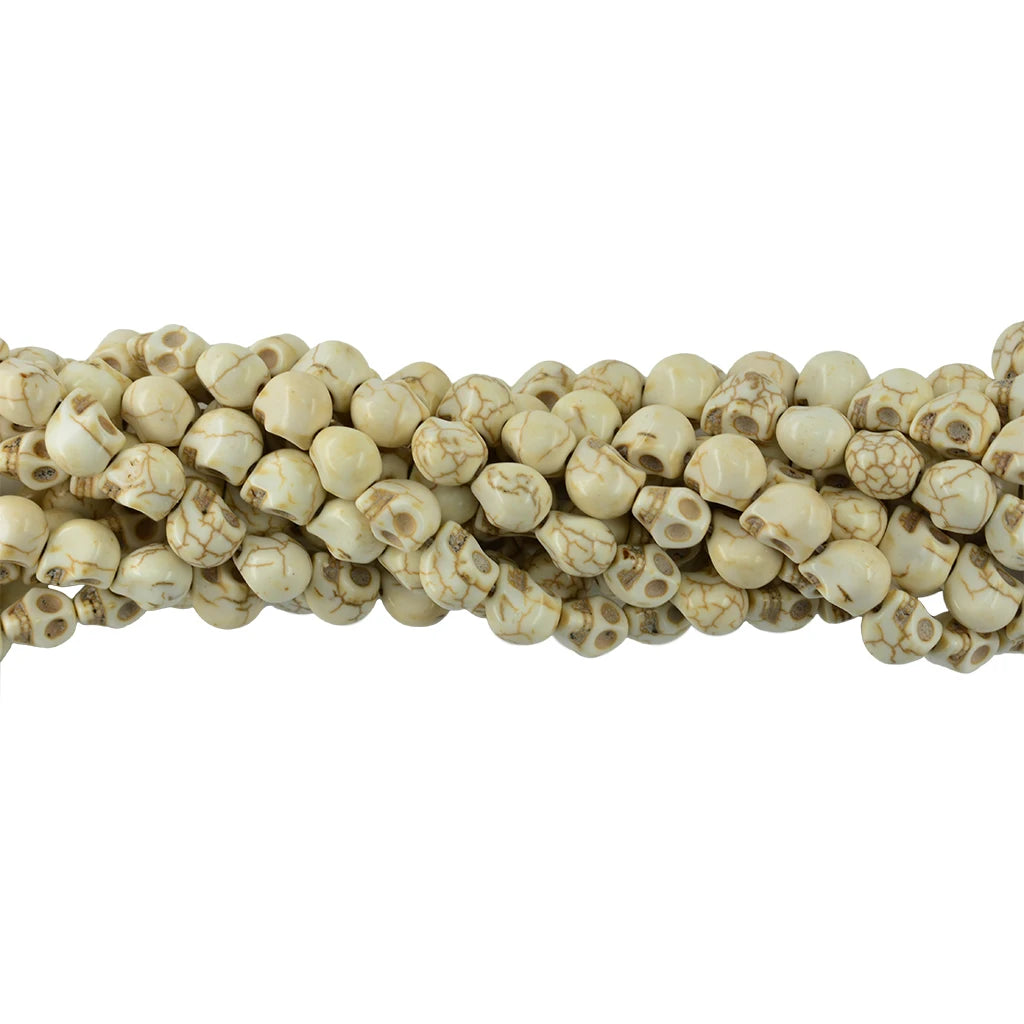 White Howlite Skull Beads 8x6mm 10x8mm 12x10mm Loose Stone Beads
