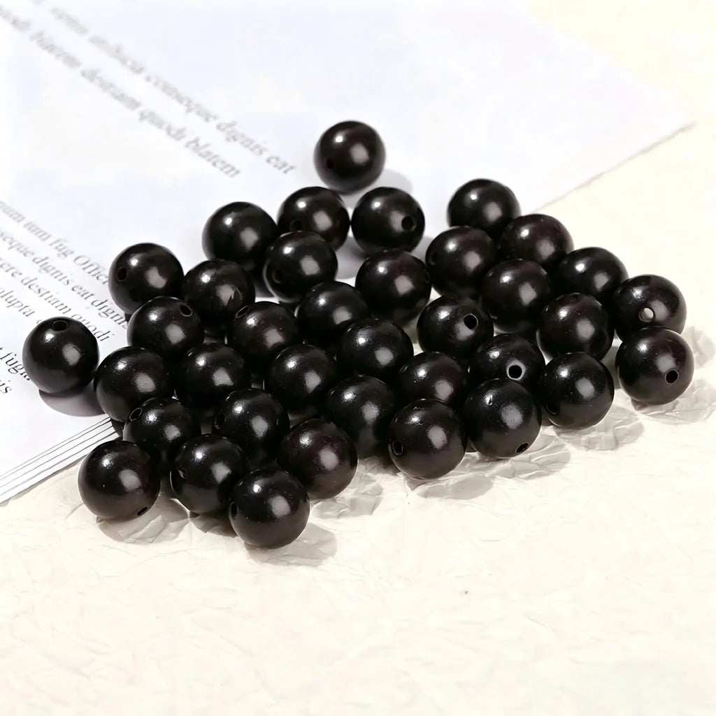 50 Pcs/lot Natural Black Sandalwood Bead Round Loose Spacer Buddha Wooden Bead For Jewelry Making Diy Necklace Bracelet Supplies