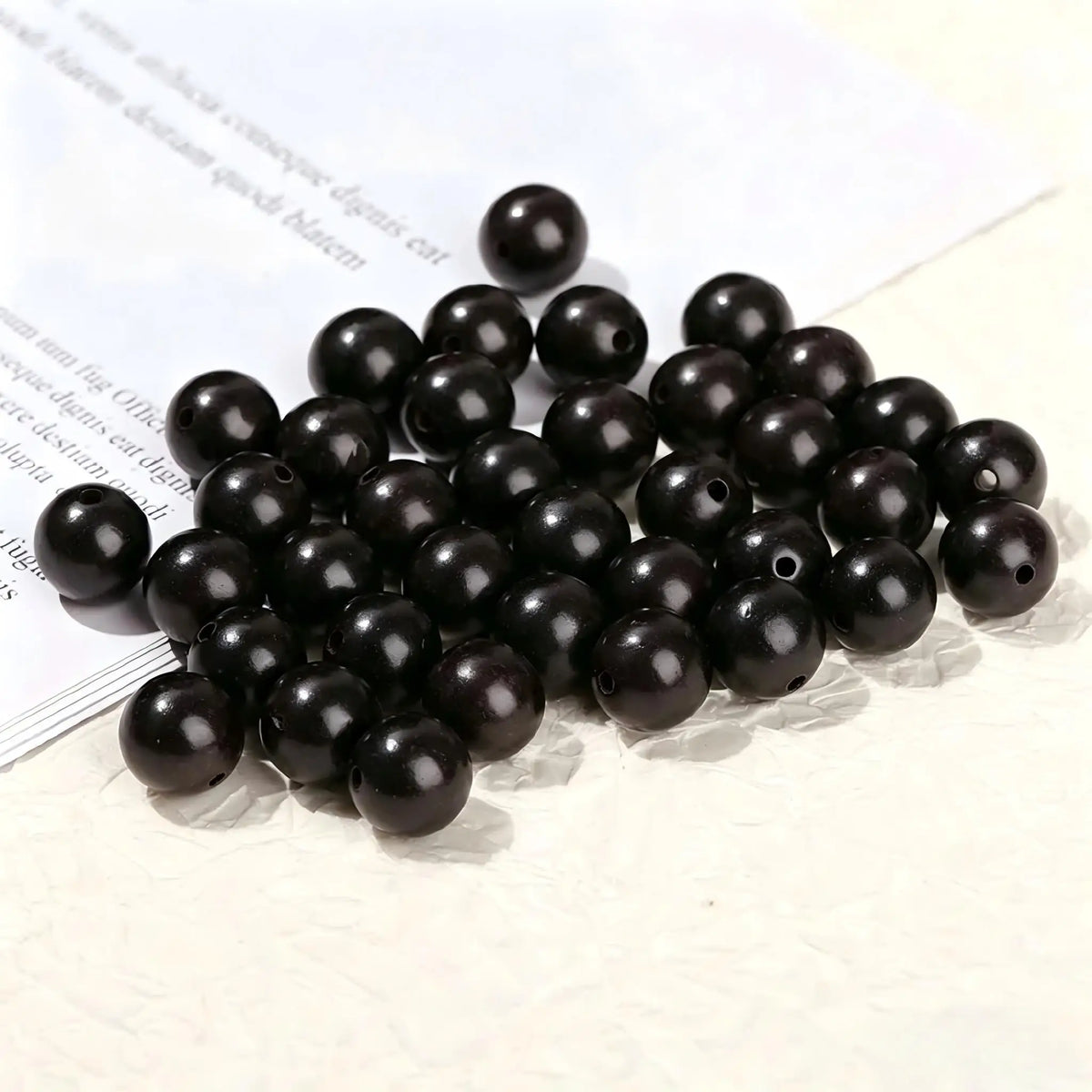 50 Pcs/lot Natural Black Sandalwood Bead Round Loose Spacer Buddha Wooden Bead For Jewelry Making Diy Necklace Bracelet Supplies