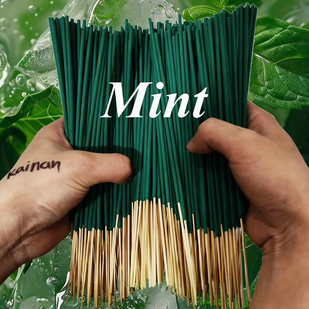 Fresh Mint Aromatherapy Stick, Mint Helps to Refresh the Mind and Improve Air Circulation, Suitable for Yoga and Meditation, Home, Living Room, Tea Room, Hotel, Outdoor Activities, Easy to Carry