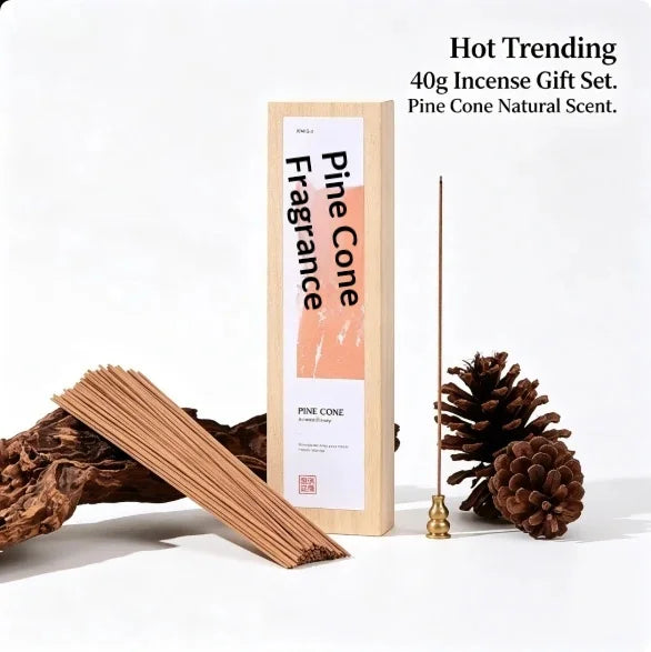 Hot Selling 3x40g Incense Gift Set Pine Cone Coffee Cedarwood Natural Stick Incense. Quemador De Incienso Musulman