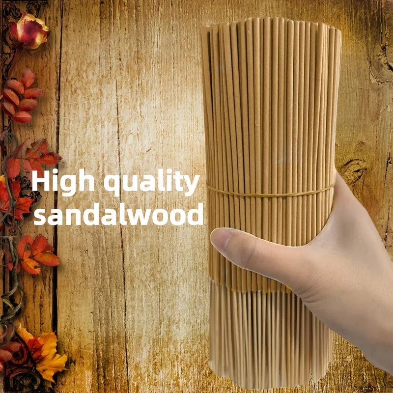 High-Quality Sandalwood, 25/52/102/178 Sticks of High-Quality Natural Sandalwood Incense, Suitable for Home Air Purification, Meditation, Long-Lasting Fragrance, Spiritual Purification, Yoga, Office, Tea Room, Camping, and Travel, Perfect for Halloween