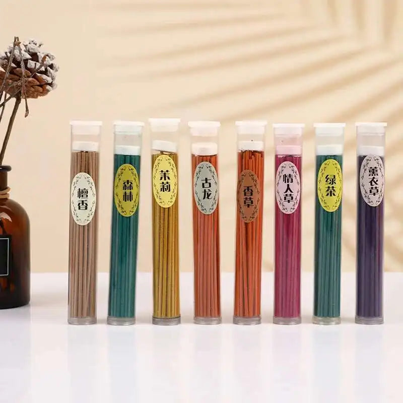 50 pcs Natural Plant Incense Sticks Aromatherapy Fragrance Spices Fresh Air Aroma Air Frenshener Deodorant Lavender