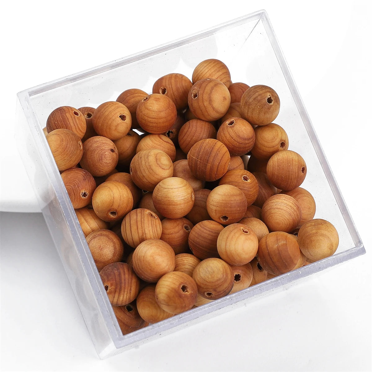 50Pcs/Lot 8mm Brown Series Natural Wooden Beads Eco-Friendly Wood Round Loose Beads For Jewelry Making Bracelets DIY Accessories