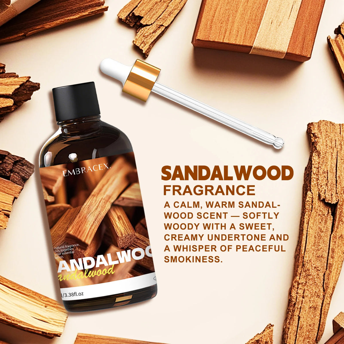 100ml Sandalwood Pure Plant Essential Oil Premium Grade Essential Oils For Aromatherapy Gift