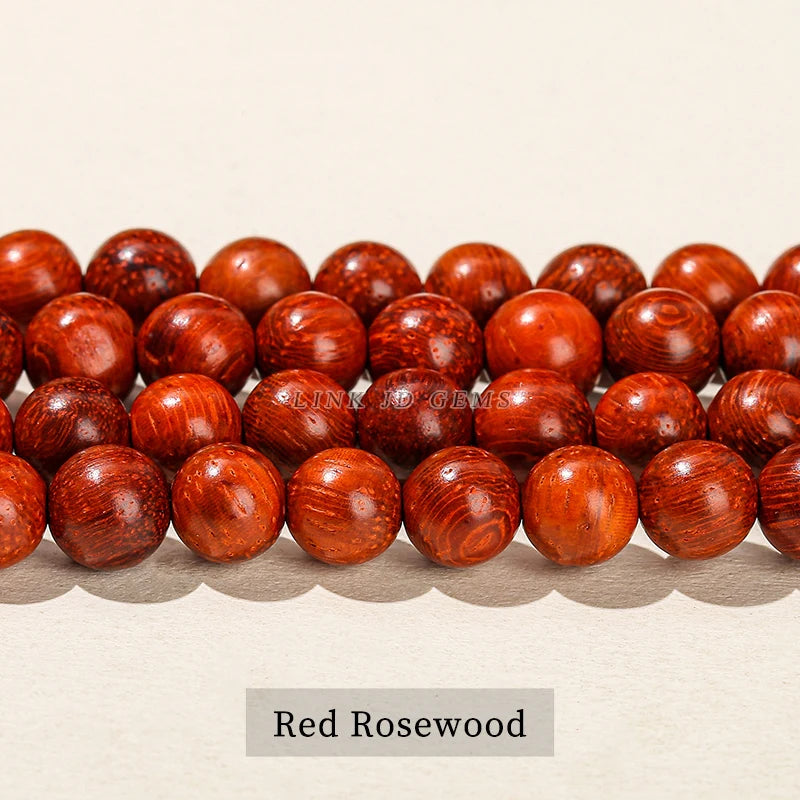 1 Strand Natural Wooden Bead Green Sandalwood Bead Round Loose Spacer Bead for Jewelry Making DIY Bracelet Necklace Accessory
