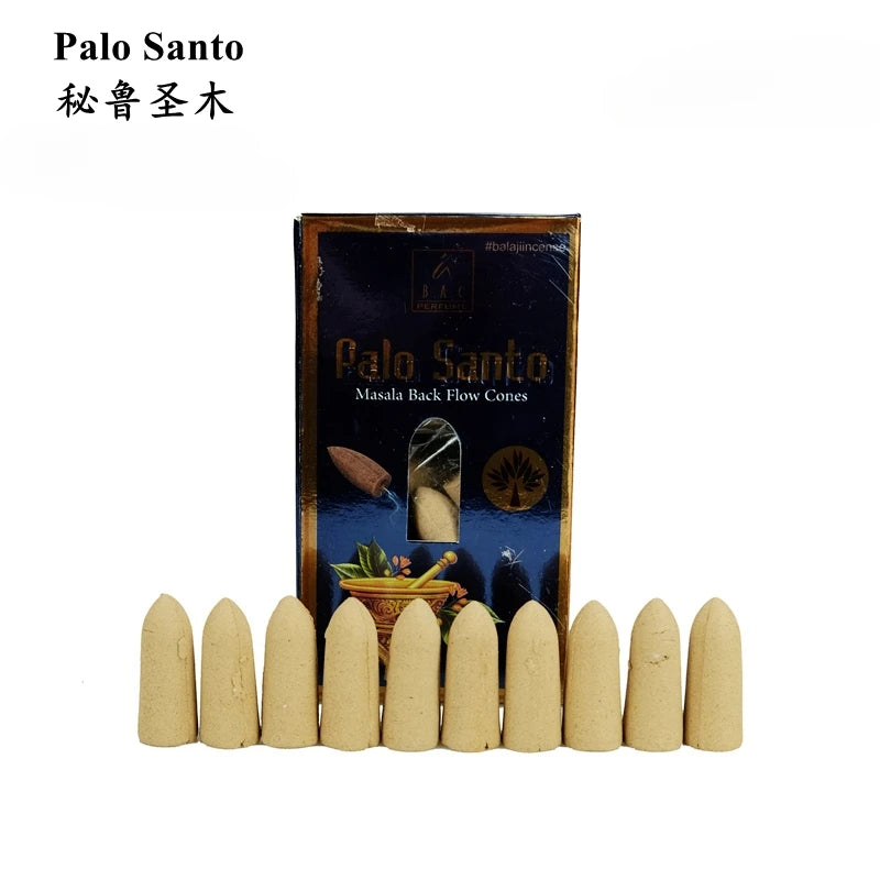 India NAGCHAMPA Backflow Incense Peruvian Sacred Wood agilawood Indoor Office Tea Room Viewing Smoke Purify The Air Cone Incense