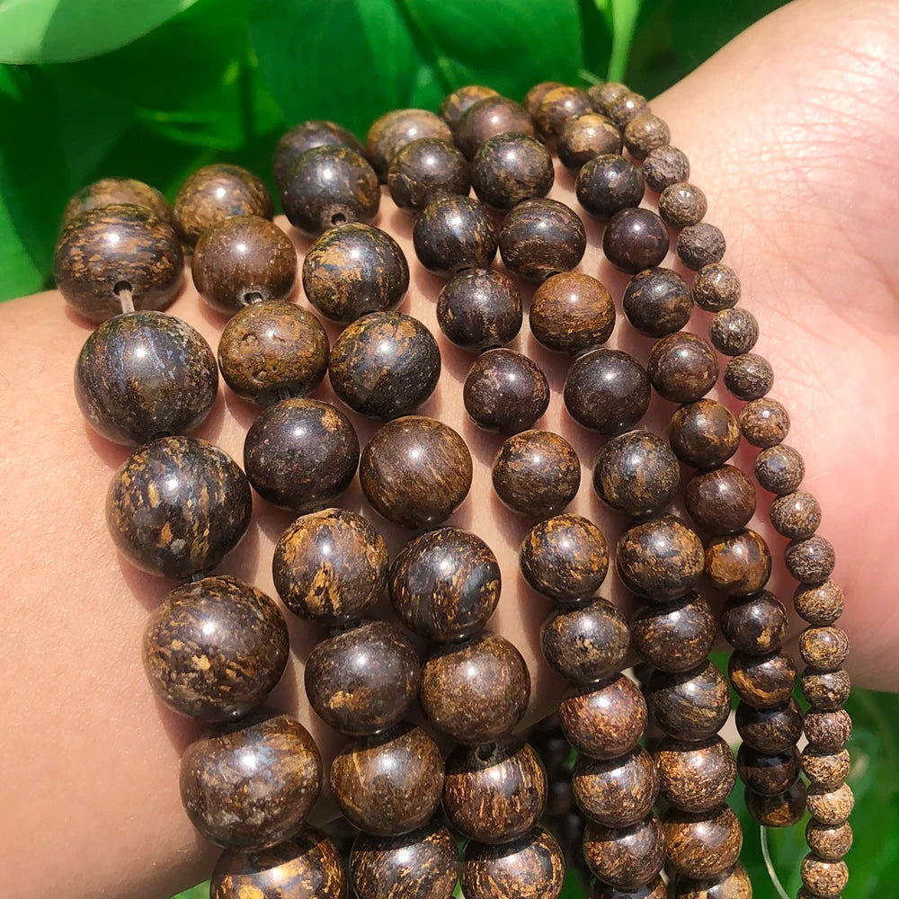 Natural Bronzite Stone Beads Round Loose Spacer Bead For Jewelry Making 15" Strand 4/6/8/10/12mm DIY Charm Bracelet Necklaces