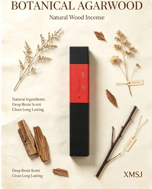 H Trending Hainan Agarwood Incense Set,Natural Qi Nan Wood Sticks 20g About 95 Sticks, Deep Resin Scent for Home Meditation Yoga
