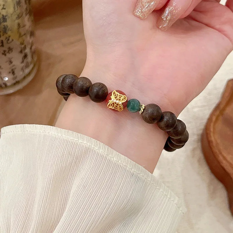 Natural Agarwood Pixiu Bracelet for Women