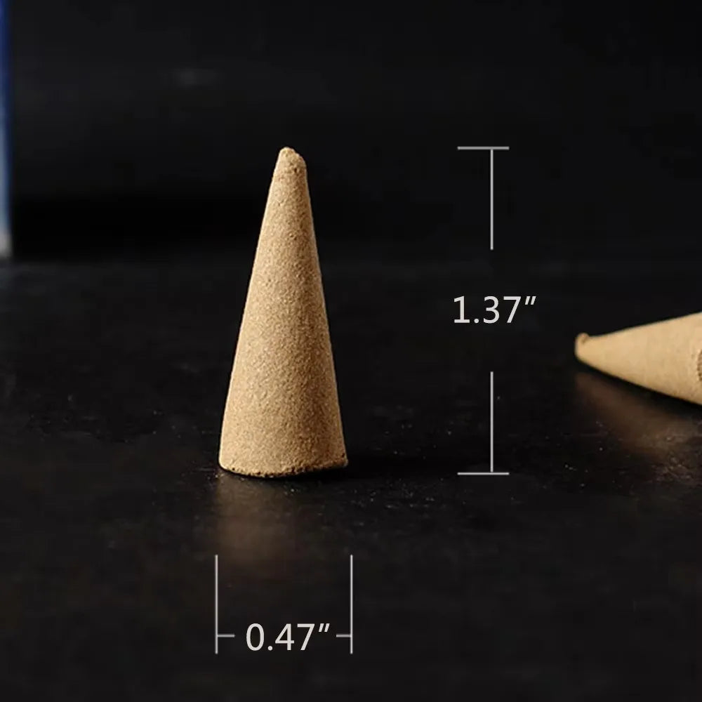 Natural Lao Shan Sandalwood Incense Cones | Long Lasting Organic Aroma for Meditation, Yoga & Home Fragrance