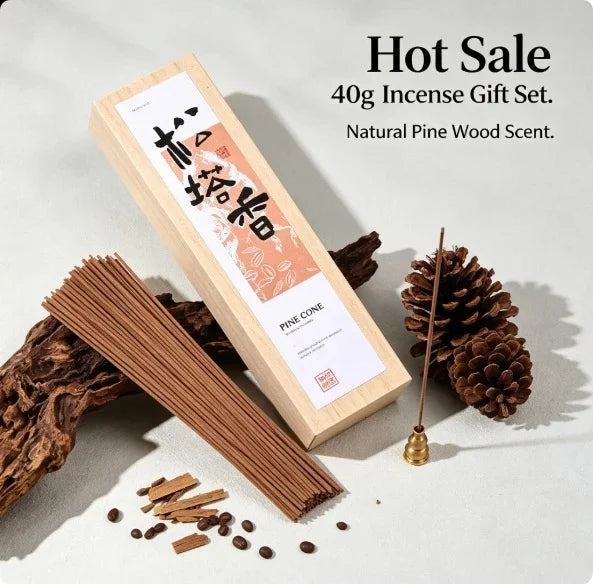 Hot Selling 3x40g Incense Gift Set Pine Cone Coffee Cedarwood Natural Stick Incense. Quemador De Incienso Musulman
