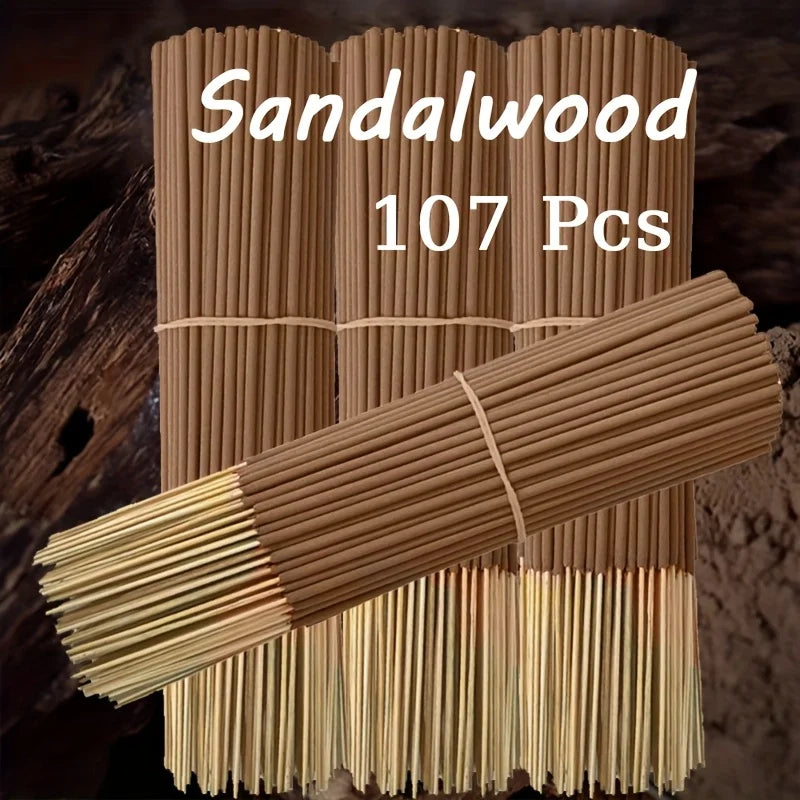 16/41/77/107/167Pcs, Sandalwood Incense Sticks, 22.0cm , Suitable for Yoga and Meditation, Purifies the Mind, Eliminates Negative Energy, Ideal for Hotels and Parties, Travel-Friendly, Meditation Aid |   Sandalwood Scent