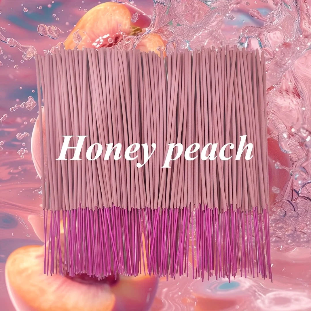 Best-Selling Peach-Scented Aromatherapy Stick - 22.0cm Long Bamboo Incense Sticks, Long-Lasting Fragrance, Suitable for Home Decoration, Yoga, Meditation, and Festivals (June Festival, Mother's Day, Father's Day)