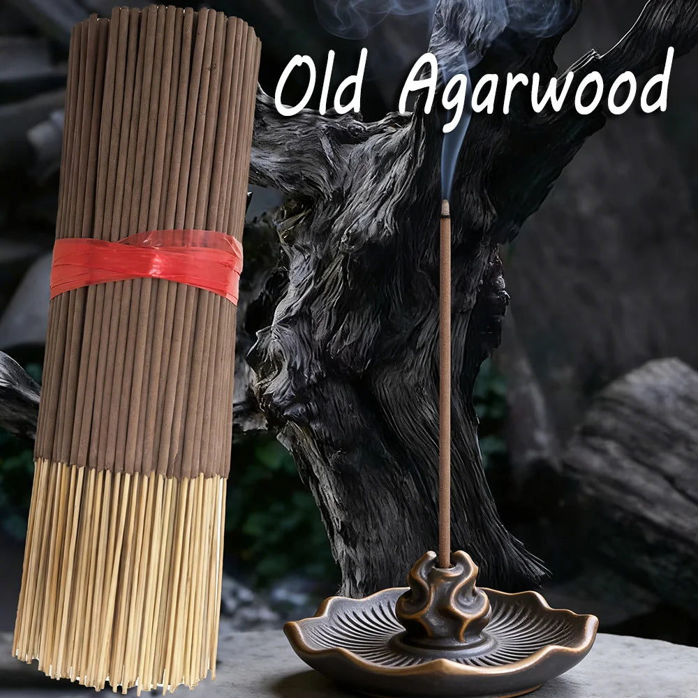 High-Quality Aged Agarwood Incense Sticks, 8.66-Inch Long Bamboo Sticks, Made from Natural Ebony Agarwood, with a Rich Aroma, Suitable for Home, Hotel Rooms, Etc., for Long-Lasting Fragrance, Odor Removal, and Air Purification