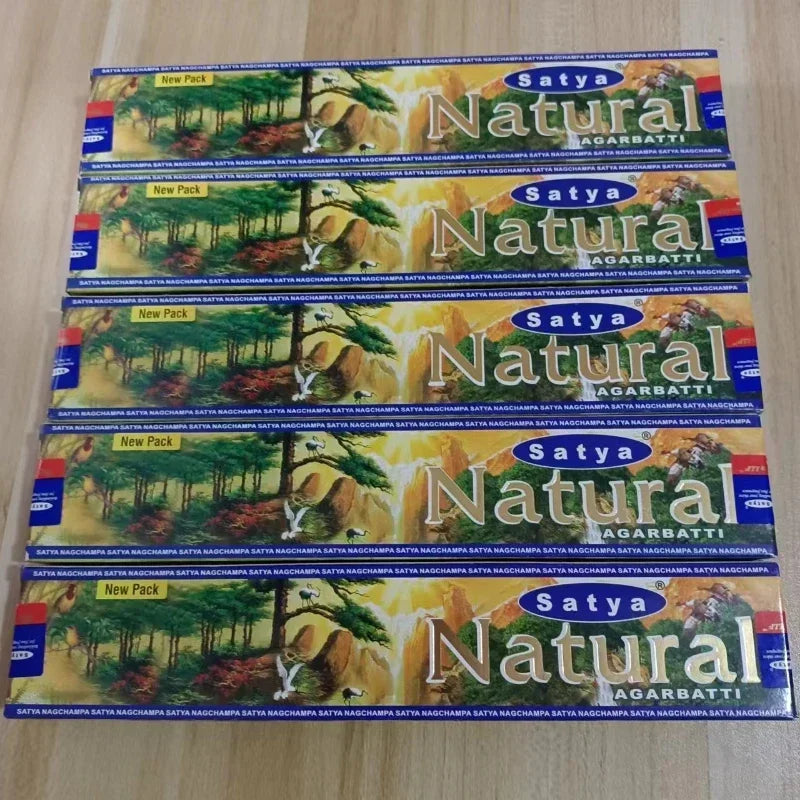 5BOX NAG Champa incense sticks Indian Satya Incense Collection Handmade Sticks Six Flavors Refreshing Aromas for Meditation