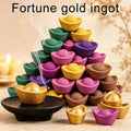 (10 Pieces/20 Pieces Available in Two Different Sizes) Golden Ingot-Shaped Sacred Wood Incense Sticks with Sandalwood, Lemongrass, Rose, and Lavender Scents, Handmade, Long-Lasting Fragrance, Golden Ingot Style, Symbol