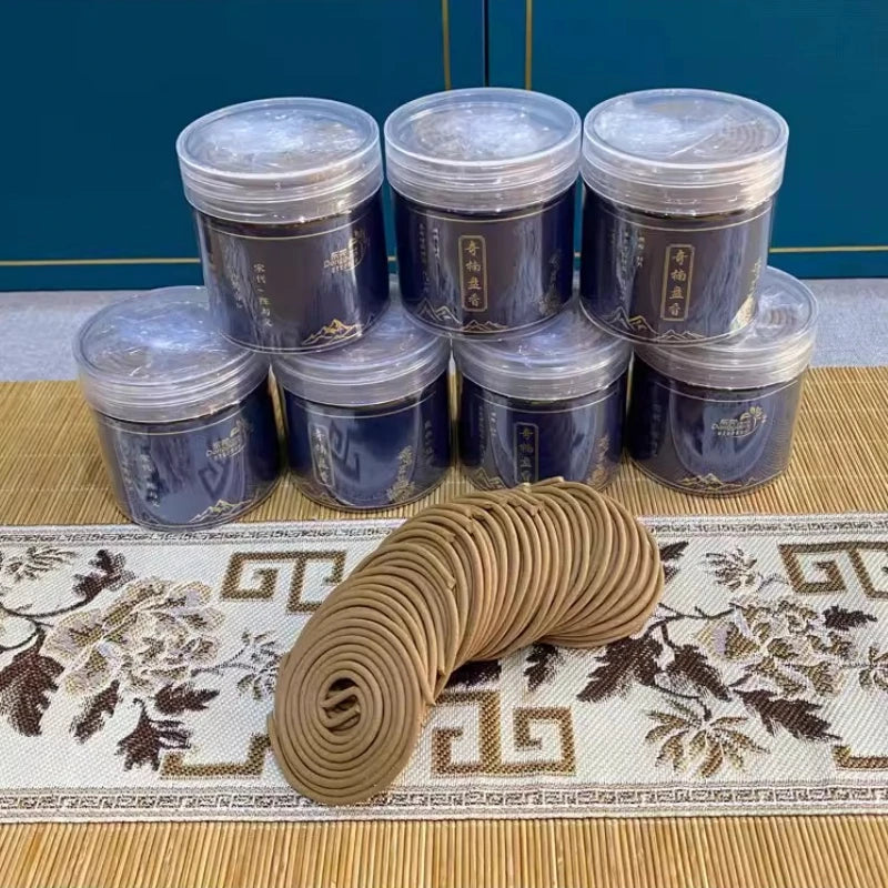 2.5 Hours Qinan Coil Incense Natural Agarwood Temple Worship Home Indoor Incense Purify The Air Calm The Mind and Aid Sleep