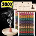 60/300pcs Scented Incense Cones Anxiety Relief Fragrance Incense Cones Natural Scents Cones for Meditation Relaxation Sandalwood