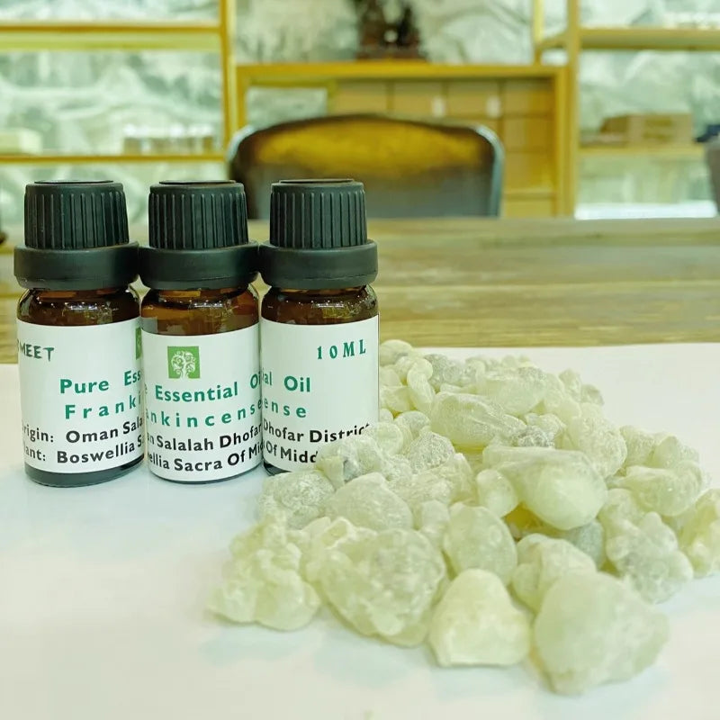 5/10ml Oman Royal Green Frankincense Pure Incense Essential Oil Portable Aromatherapy Relaxing Help Sleep Lasting Fragrance