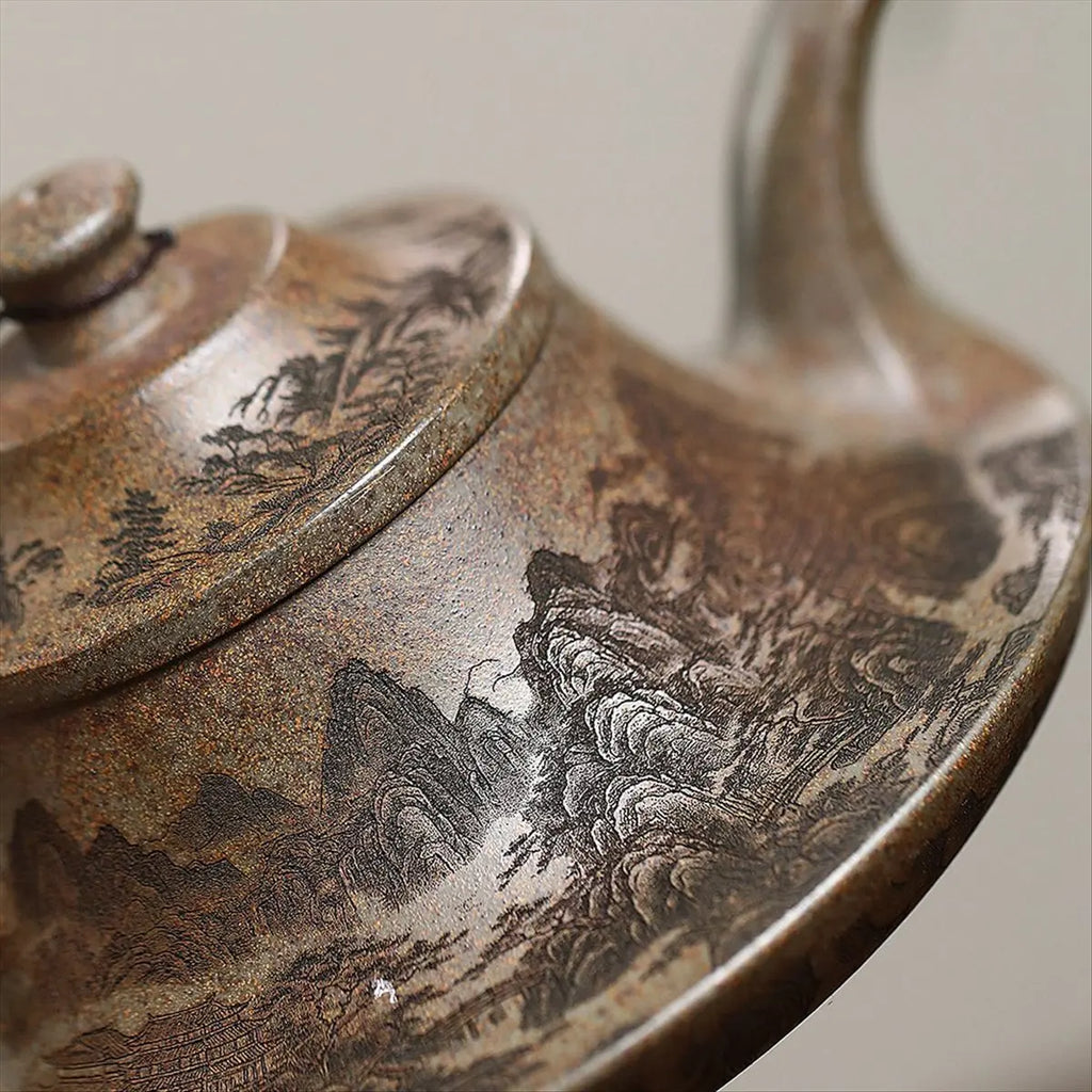 A08I Clay Teapot, Ore, Agarwood Mud, Wood Burning, Cloud Furnace, Teapot, Teapot, Chinese Tea Set Ceramic Teapot