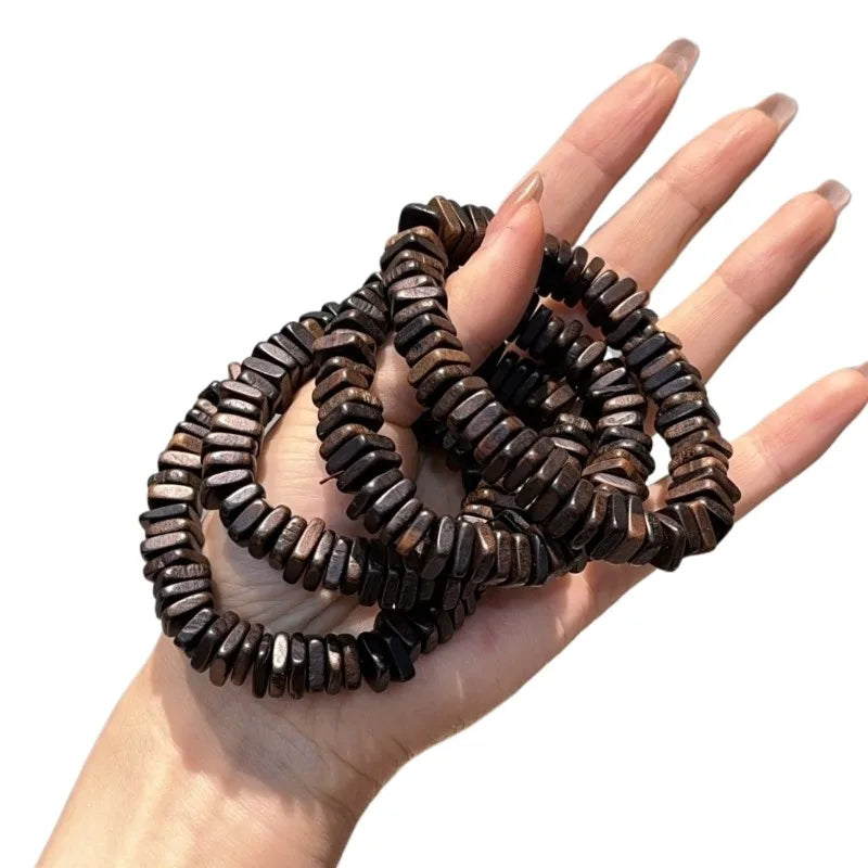 Agarwood Bracelet Bracelet, Natural Old Material Tablet Beads, Tablet Beads with Fragrance Wenwan