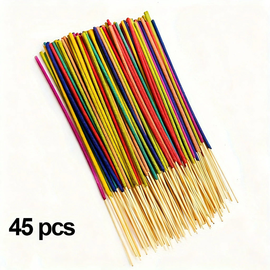 Wholesale Multi-Colored and Multi-Scented Incense Sticks - White Sage~Lavender~Rose~Lemongrass and Jasmine Various Scents |   Long-Lasting Home Air Purification Fragrance |   Christmas Gifts, Wholesale Options: 45/90/180/360 Pieces