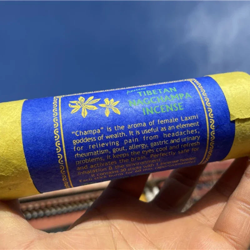30 Sticks Nepal Pure Natural Palo Santo Incense  DIY Household To Relieve The Spirit Color Short Tube Line Incense NAGCHAMPA