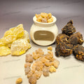 300g Premium Natural Resin Incense Pack: 100g Frankincense & 100g Myrrh for Stress Relief，and 100g Pine Rosin，100% Pure