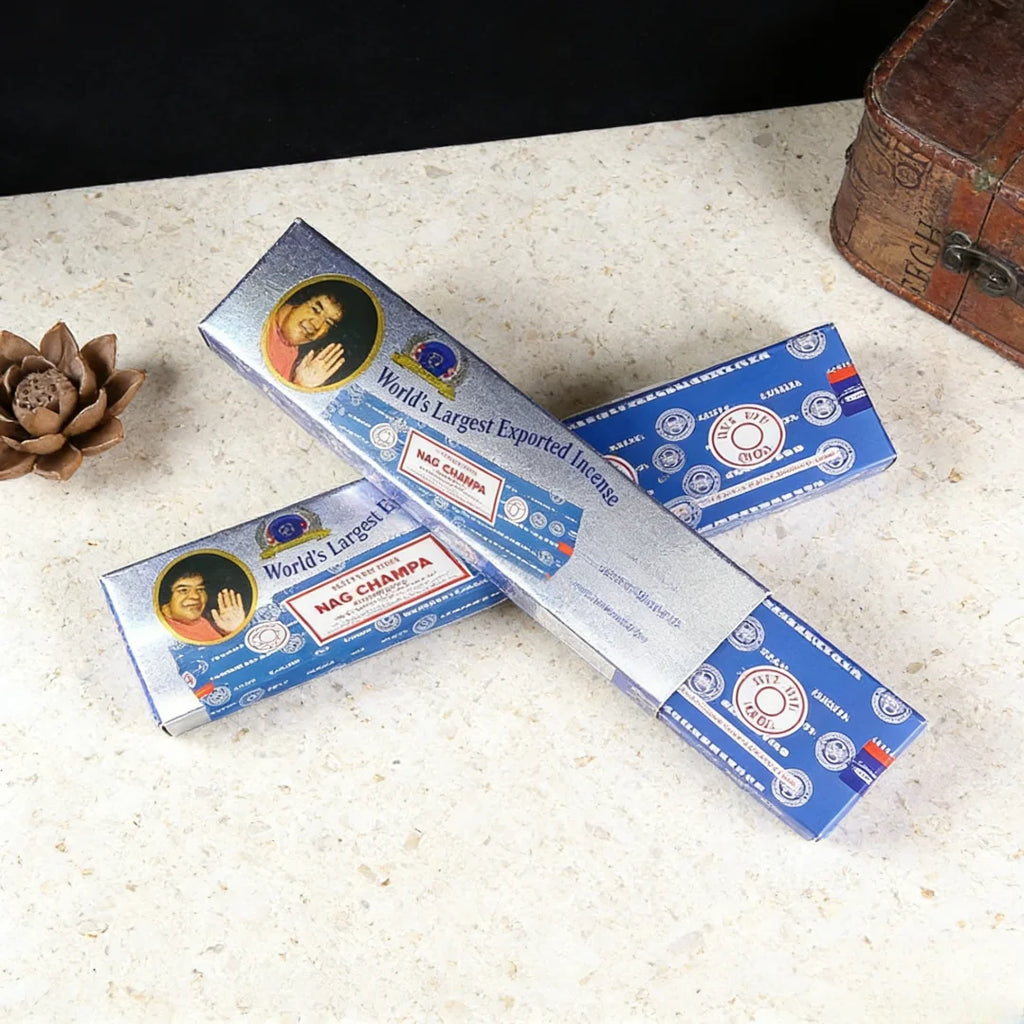 Incense Satya Palo Santo-complete box (12 packs x 15g) Original package Home Fragrance NAGCHAMPA California white sag Incense