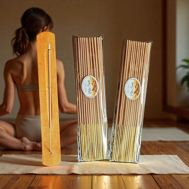 30/90pcs Natural Palo Santo Incense Sticks Premium Peruvian Sacred Wood Fragrance Suitable for Yoga Meditation Purifying Ideal