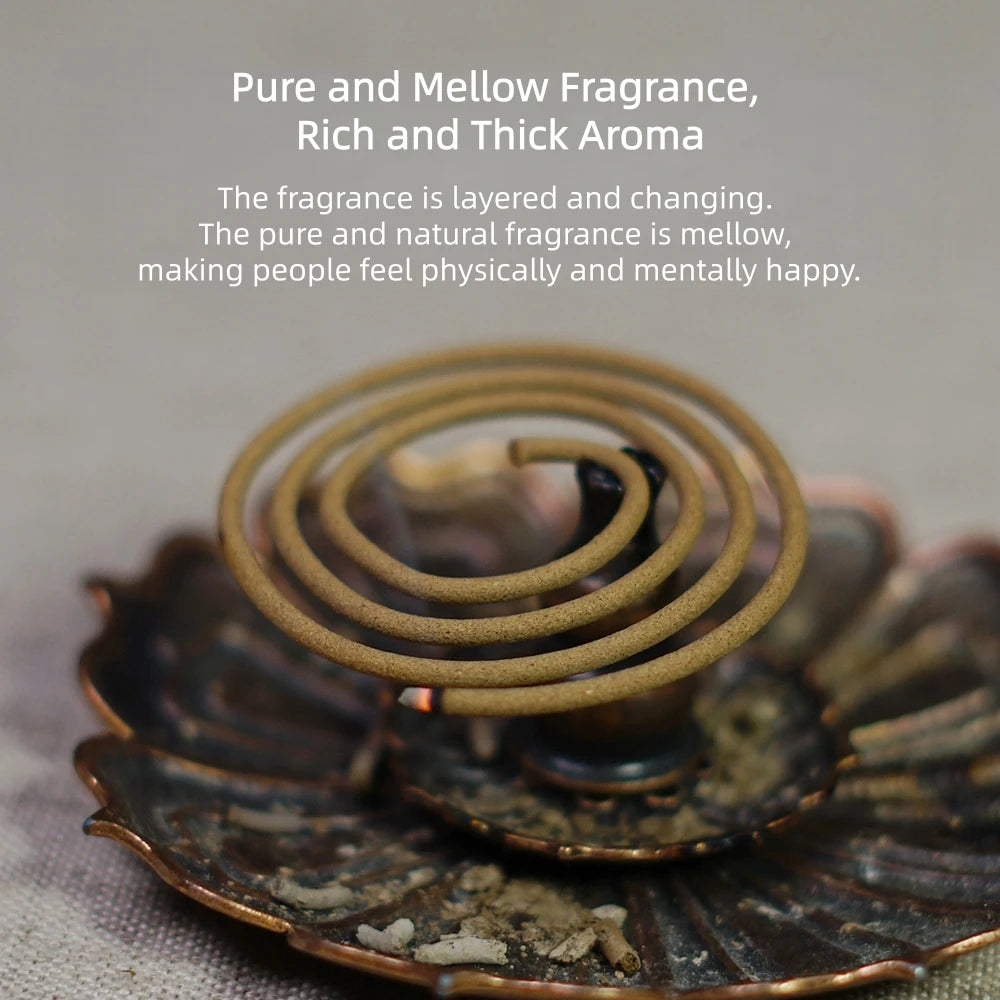 Insect-Damaged Agarwood Coil Incense, 50 Coils, Floral Sweet Fragrance