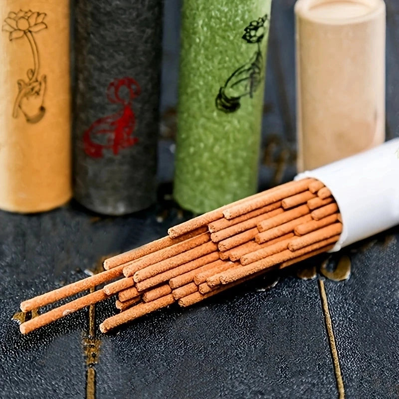 40Pcs Natural Incense Sticks Long Lasting Aroma Handmade for Buddha Blessing Prayer Meditation Home Spiritual Relaxation Gift