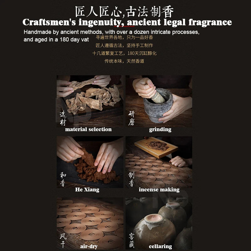 2 Boxes Ancient Method Natural Incense Stick, Agarwood Sandalwood, Incense Holder, Aid meditation Relax, Home Hotel, Custom Whol